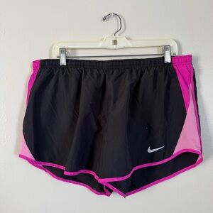 Nike Dri Fit Black and Pink Running Shorts - size XXL
